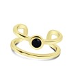 Double Plain with Crystal Ear Cuff EC-1206